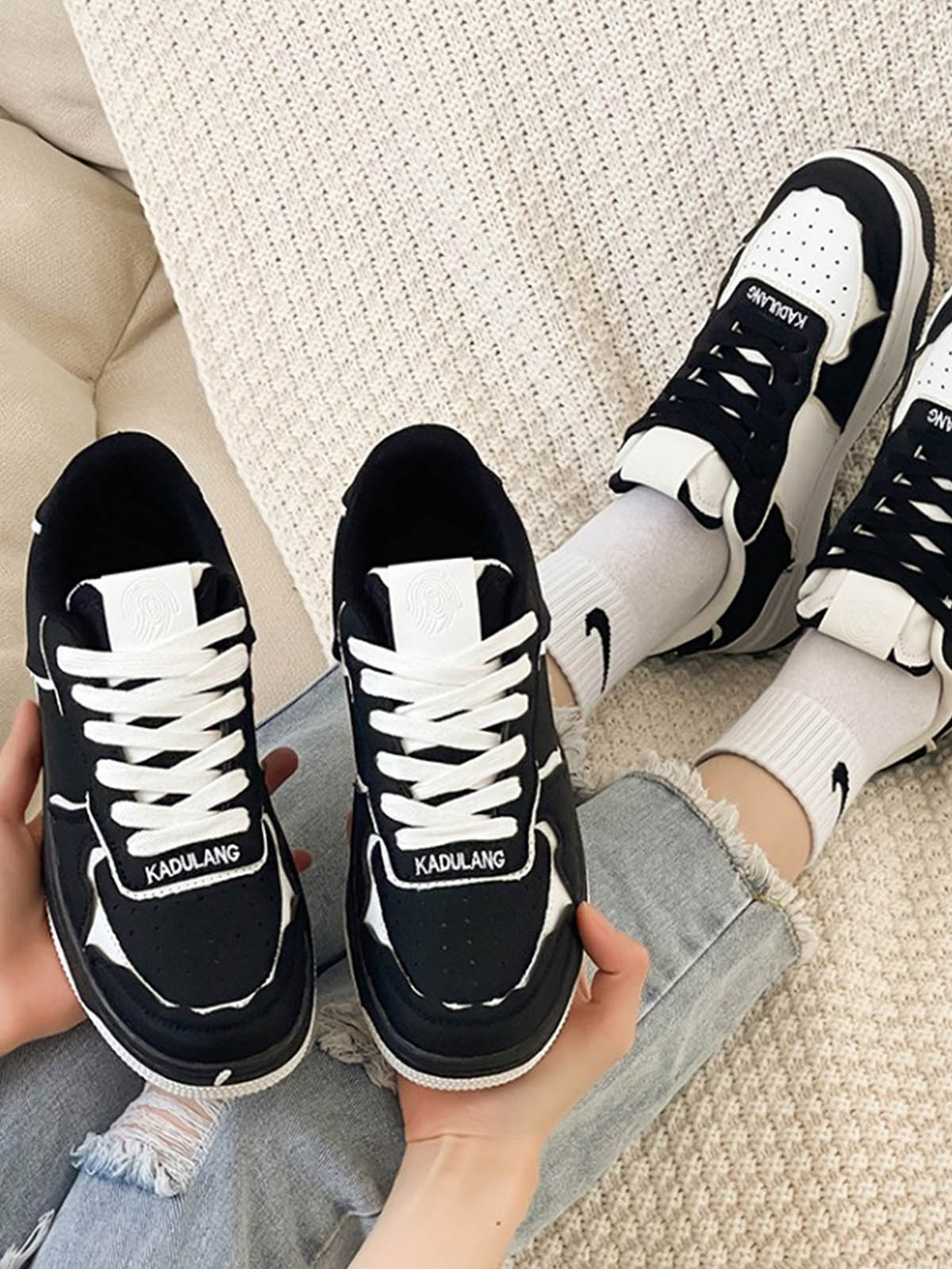Thesupermade High Street Black And White Board Casual Shoes -1554 - Image 12